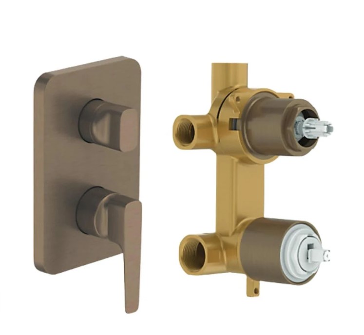 ALEO+ AT 360 TRIM+AT360 VALVE IN BRUSHED BRONZE
