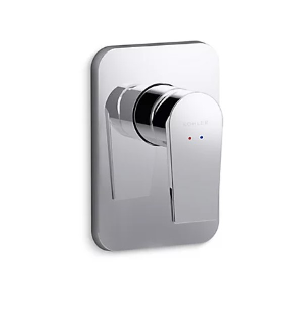 TAUT RECESSED B & S TRIM WITH DIVERTER IN POLISHED CHROME