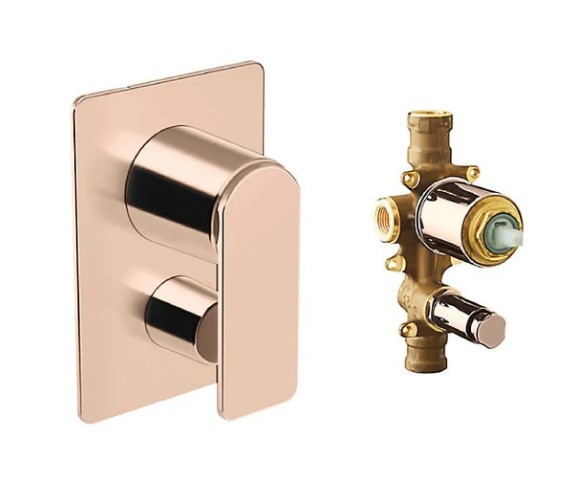 RECESSED BATH AND SHOWER TRIM WITH DIVERTER