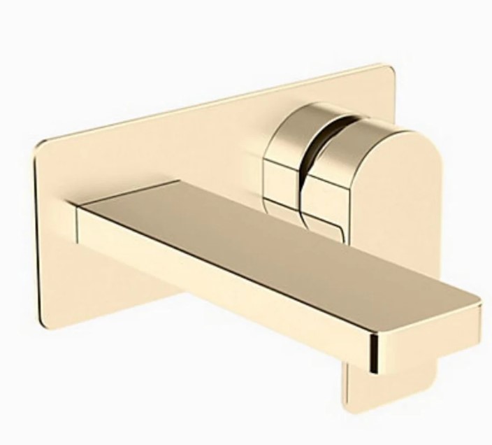 PARALLEL WALL MOUNTED  BASIN MIXER  IN FRENCH GOLD