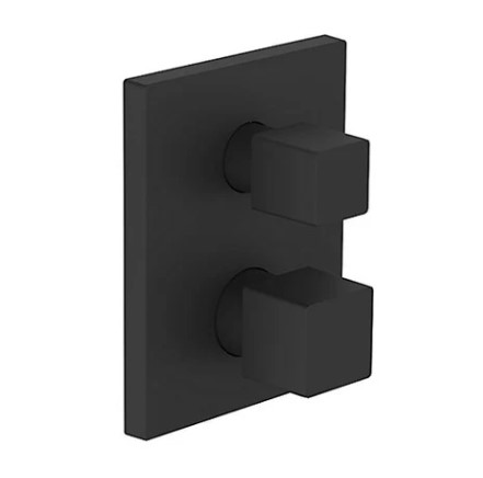 AUTOSENSE THERMOSTAT REC B&S SQUARE TRIM IN BLACK MATT